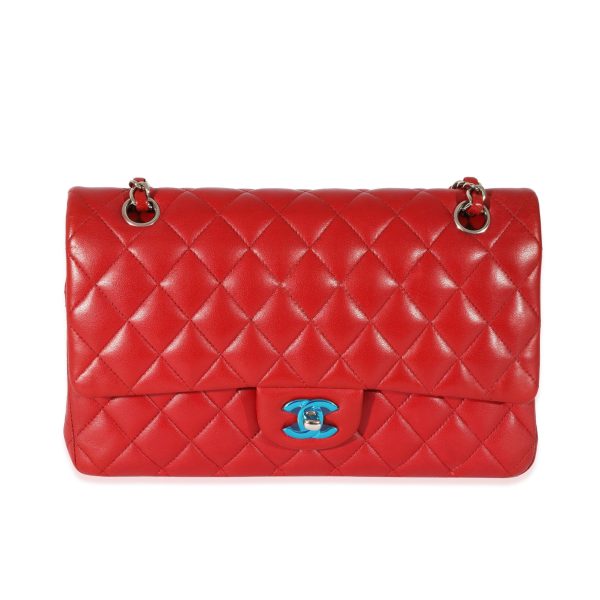 128365 fv 33891ba3 0148 4e0b ad81 e45ac9d69dff Chanel Red Quilted Lambskin Medium Classic Double Flap Bag