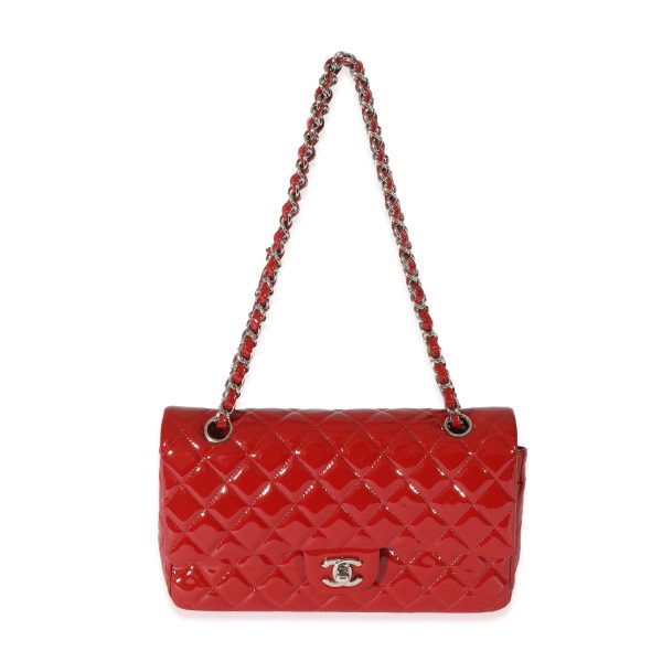 128370 bv Chanel Red Patent Classic Medium Double Flap