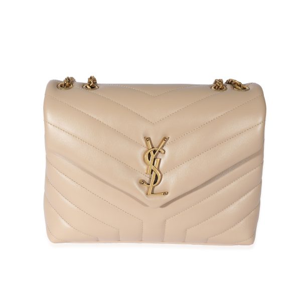 128416 fv Saint Laurent Beige Small Loulou Bag