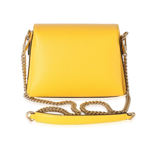 128451 stamp Gucci Yellow Leather Mini Dollar Interlocking G Crossbody Bag