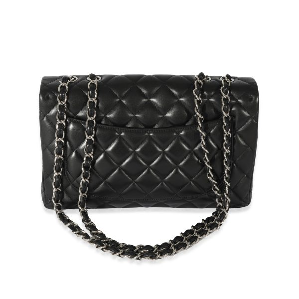 128457 pv cdcf072d 475d 4c49 9f15 3292816c2474 Chanel Black Lambskin Jumbo Single Flap Bag