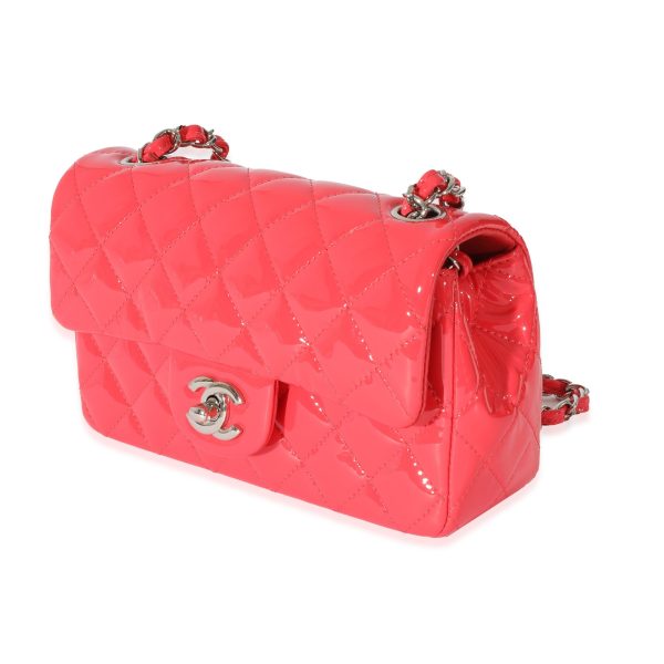 128458 sv 2f971177 18aa 46f3 ad91 07f8b6aa02a6 Chanel Pink Patent Rectangular Mini Flap