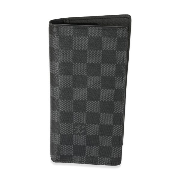 128467 fv Louis Vuitton Damier Graphite Brazza Wallet