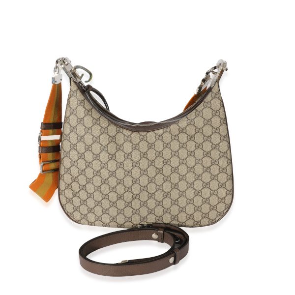 128468 ad2 Gucci Beige GG Canvas Large Attache Shoulder Bag