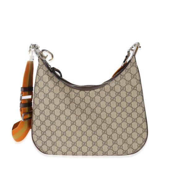 128468 fv Gucci Beige GG Canvas Large Attache Shoulder Bag