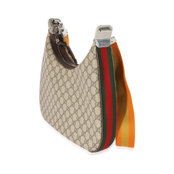 128468 sv Gucci Beige GG Canvas Large Attache Shoulder Bag