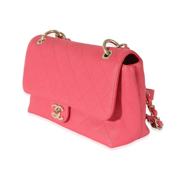 128469 sv ee4d69e3 6bda 4739 bb7a 3e88959cb046 Chanel Pink Caviar Medium City Walk Flap Bag