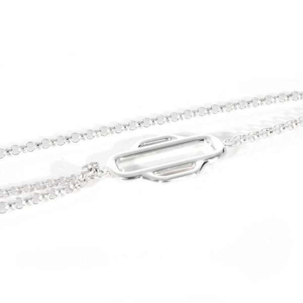 128491 clasp e482537b 7457 43af 9e13 fbed19f2afd6 Hermès Attelage Long Necklace in Sterling Silver