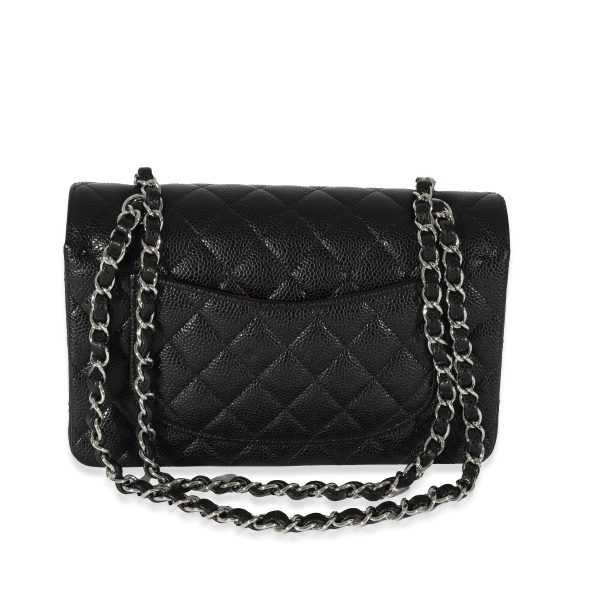 128516 pv Chanel Black Caviar Small Classic Double Flap Bag