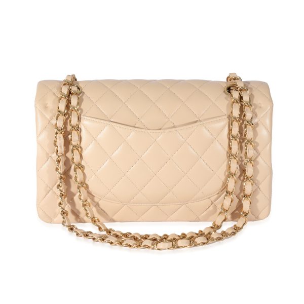 128537 pv Chanel Beige Lambskin Medium Classic Double Flap