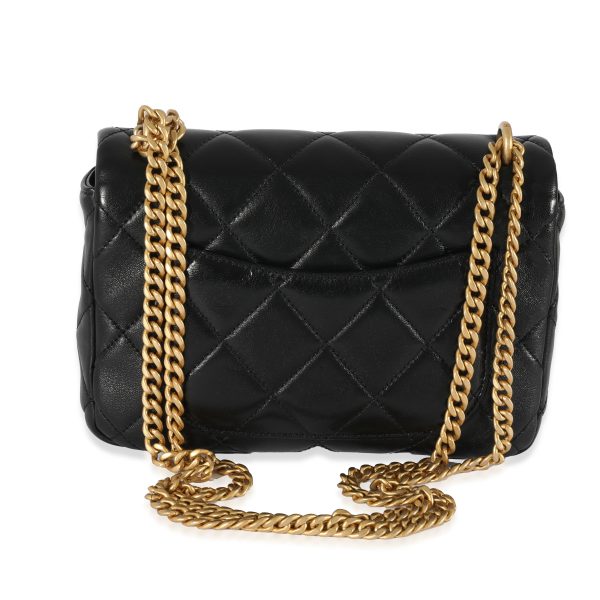 128548 pv Chanel Black Lambskin Enamel Pending CC Mini Square Flap