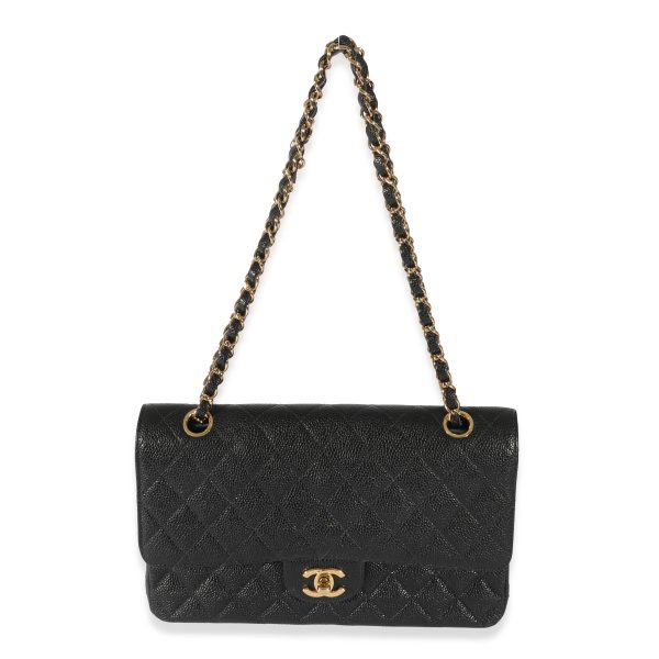 128559 ad1 75e5ec9c 957a 418b 8856 ea4cfd0cede9 Chanel Black Caviar Medium Classic Flap Bag