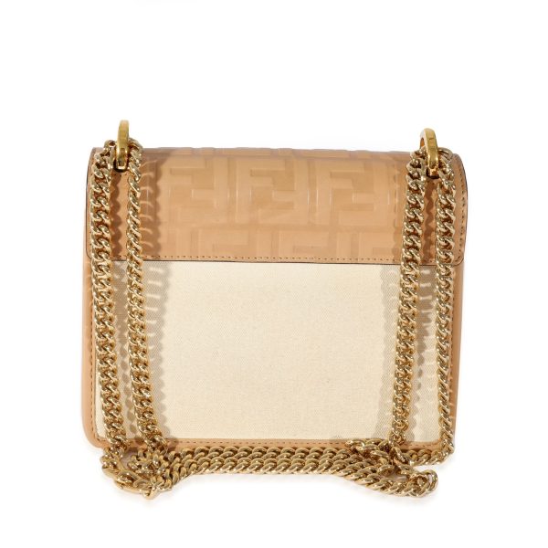 128562 stamp b88ea9c7 574b 4d6b b4c9 42f0dd555d51 Fendi Canvas Leather Beige Zucca Small U Kan Chain Bag