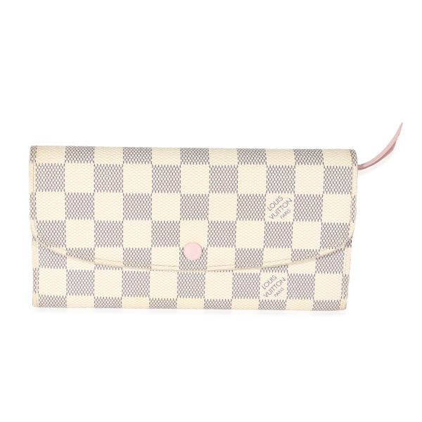 128574 fv f842d646 7817 4e02 abed 369636d2f02f Louis Vuitton Canvas Damier Azur Sarah Wallet