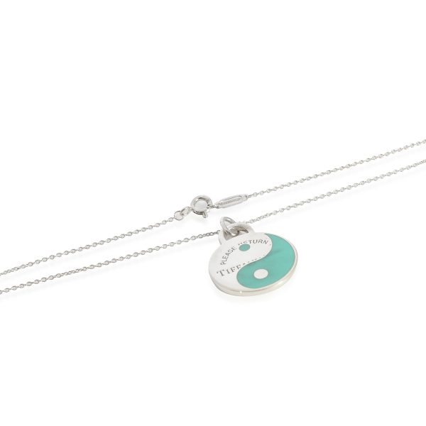 128578 clasp Tiffany Co Return To Tiffany Ying Yang Charm Necklace in Sterling Silver