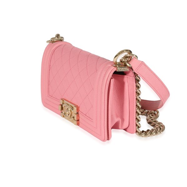 128592 sv 75ff2436 daed 4837 984b 3f13e976fc3a Chanel Pink Caviar Small Boy Bag