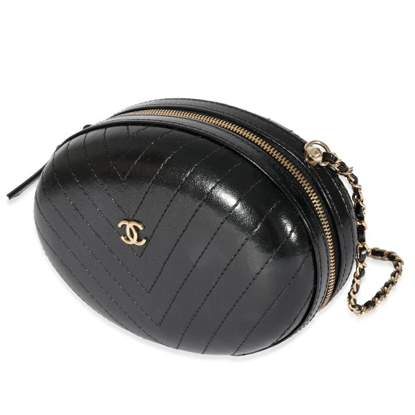 128659 sv 33f549cb 127c 46cf bd0e 7bcde50158d3 Chanel Black Leather CC Chevron Clutch