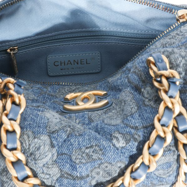 128662 ad2 Chanel 21A Denim CC Small Bowling Bag