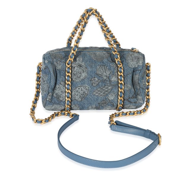 128662 pv Chanel 21A Denim CC Small Bowling Bag