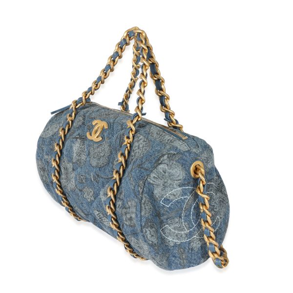 128662 sv Chanel 21A Denim CC Small Bowling Bag