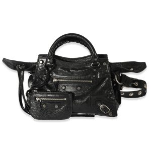 128665 fv 2e5dc71a d424 499e a5ef c5bd64c5faf6 Prada Black Brushed Leather Cleo Bag