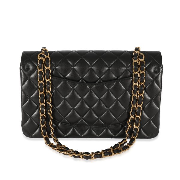 128666 pv 9a87d3f8 49f7 44eb 90bc bf1dcfcfa453 Chanel Black Quilted Lambskin Medium Classic Double Flap