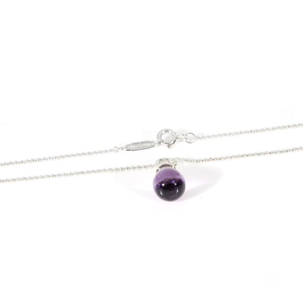 128678 clasp f4c55542 f01a 4ee3 b99c 943c03813eb6 Tiffany Co Paloma Picasso Amethyst Drop Pendant in Sterling Silver