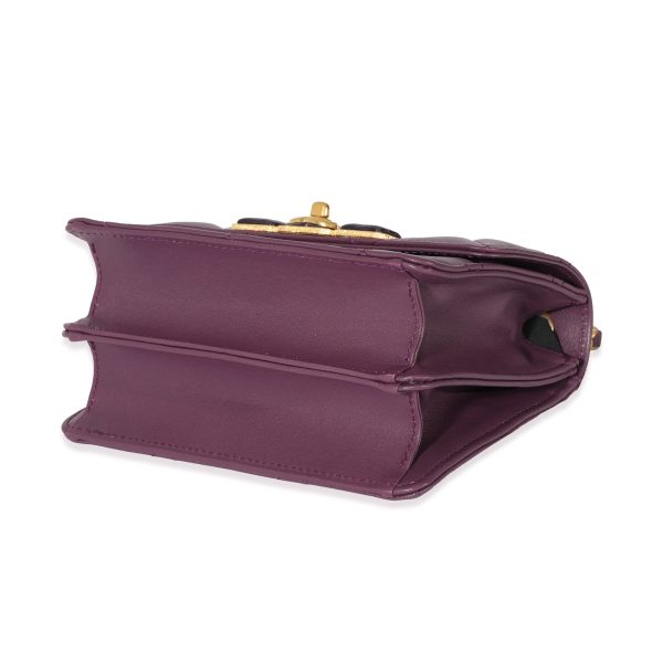 128740 box e6b3a2f7 debb 4c26 b2a0 94a82cc33e4e Chanel 22A Purple Matelasse Calfskin Resin Flap Bag