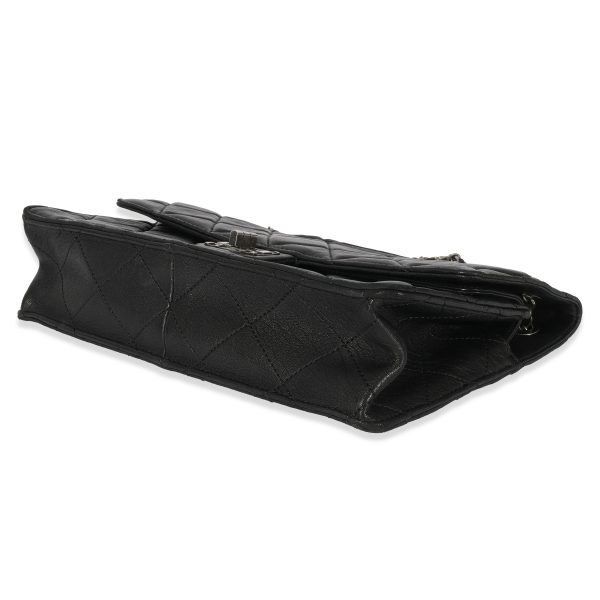 128778 box Chanel Black Leather Paris Byzance Reissue Takeaway Flap Bag