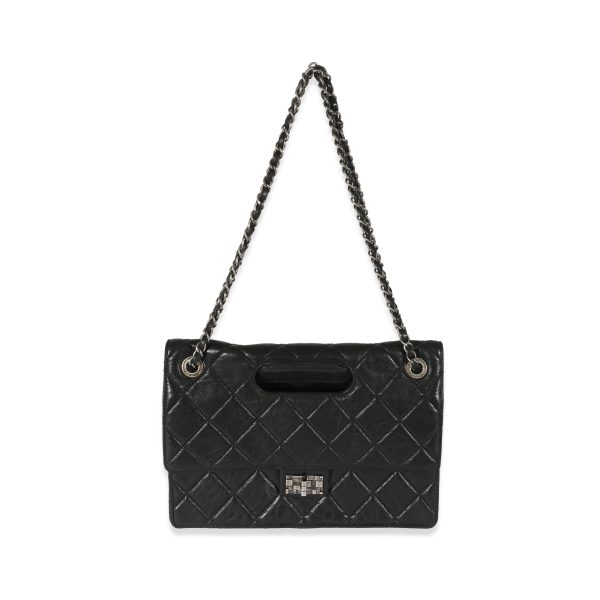 128778 bv Chanel Black Leather Paris Byzance Reissue Takeaway Flap Bag