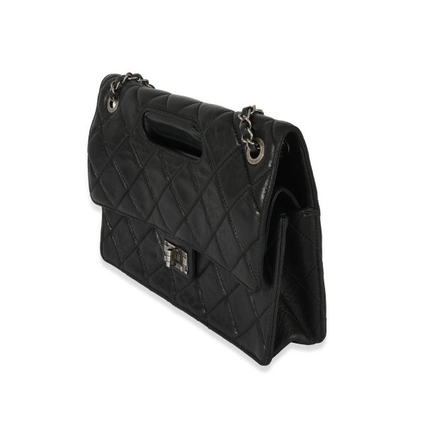 128778 pv Chanel Black Leather Paris Byzance Reissue Takeaway Flap Bag