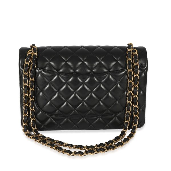 128813 pv 51beebba 6696 443f 910f e4d55ba9cdc7 Chanel Black Lambskin Classic Jumbo Double Flap