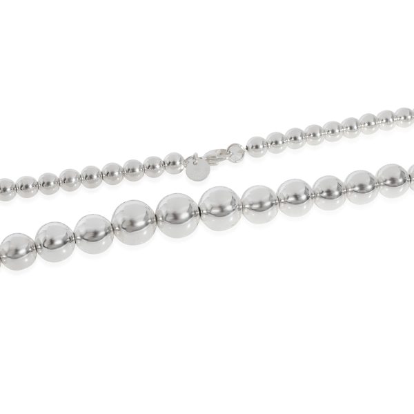 128823 sv Tiffany Co HardWear Graduated Ball Necklace in Sterling Silver