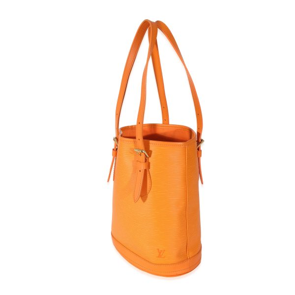 128838 sv Louis Vuitton Orange Epi Petit Bucket