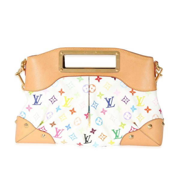 128839 fv Louis Vuitton Canvas White Multicolor Monogram Judy