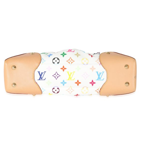 128839 stamp Louis Vuitton Canvas White Multicolor Monogram Judy