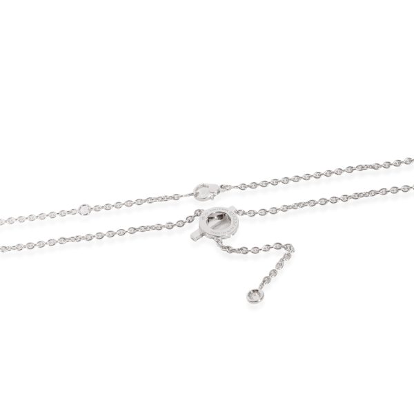 128894 clasp Hermès Finesse Lariat Diamond Necklace in 18 Karat White Gold 055 CTW