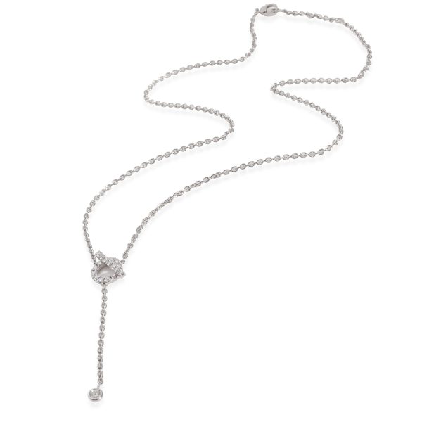 128894 pv Hermès Finesse Lariat Diamond Necklace in 18 Karat White Gold 055 CTW