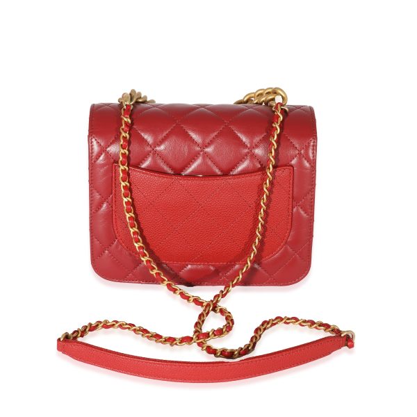 128907 pv 12b46818 cfb3 45fb 97cf 6fba75fb3926 Chanel Red Leather Top Chain Flap Bag