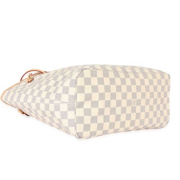 128933 clasp Louis Vuitton Canvas Damier Azur Neverfull MM