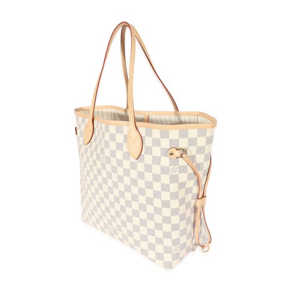 128933 sv Louis Vuitton Canvas Damier Azur Neverfull MM