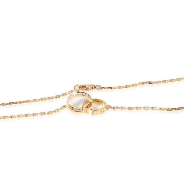 128961 clasp Cartier LOVE Diamond Necklace in 18K Yellow Gold 022 CTW