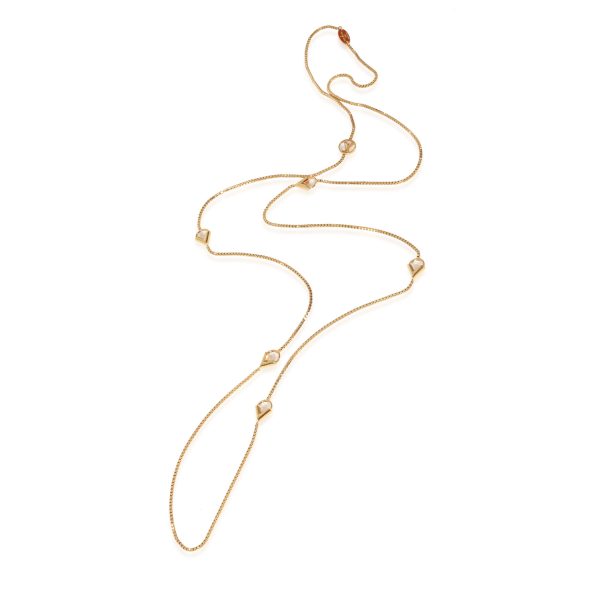 128979 pv Louis Vuitton Essential V Station Gold Plated Necklace