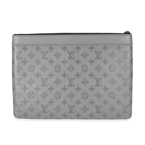 128999 bv 949ae213 2c58 413c 8119 f5a79f58bb93 Louis Vuitton Charcoal Grey Monogram Shadow Discovery Pouch GM