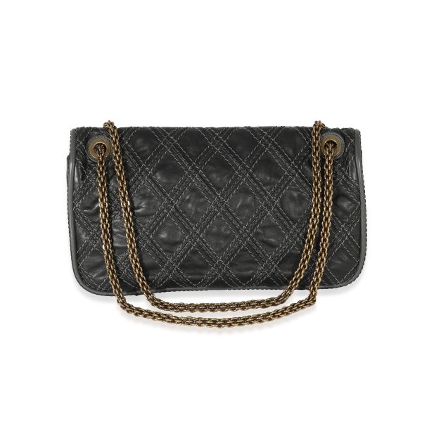 129005 pv 9fef8c2c 69d8 4f2f aa83 4ad024ba5c45 Chanel Black Leather Paris Bombay Medium Triptych Flap Bag