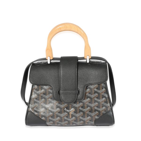 129006 fv 820e929f 5df7 4aa6 b353 372c06c2067d Goyard Black Goyardine Mini Saigon