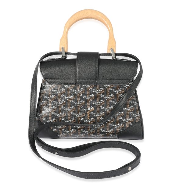 129006 stamp 6eacca6d 1e2f 4834 b9bb ed1d6da7be00 Goyard Black Goyardine Mini Saigon