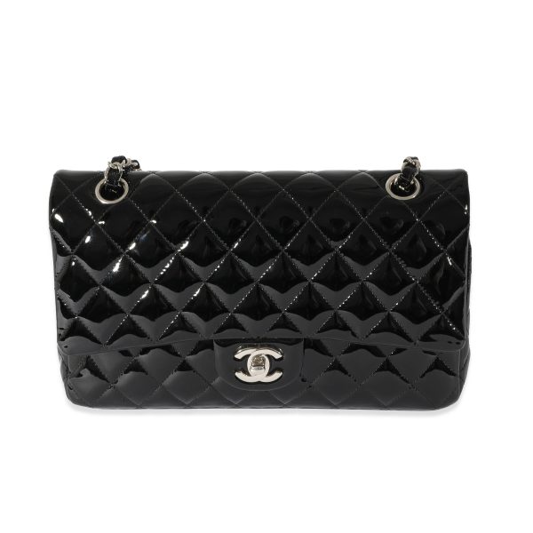 129038 fv 124cc653 1804 4dab a053 3624e417134f Chanel Black Patent Leather Classic Medium Double Flap Bag