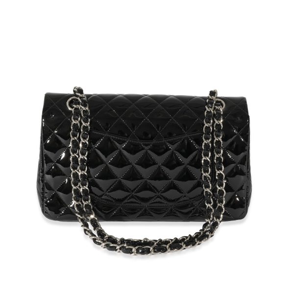 129038 pv 35d69027 72f1 480f a2ec 34b74dbdff16 Chanel Black Patent Leather Classic Medium Double Flap Bag