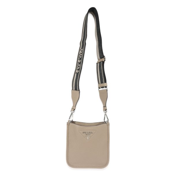 129041 bv 9cbb4c83 303e 45a5 8d44 5f13c1820f3b Prada Clay Grey Leather Mini Shoulder Bag